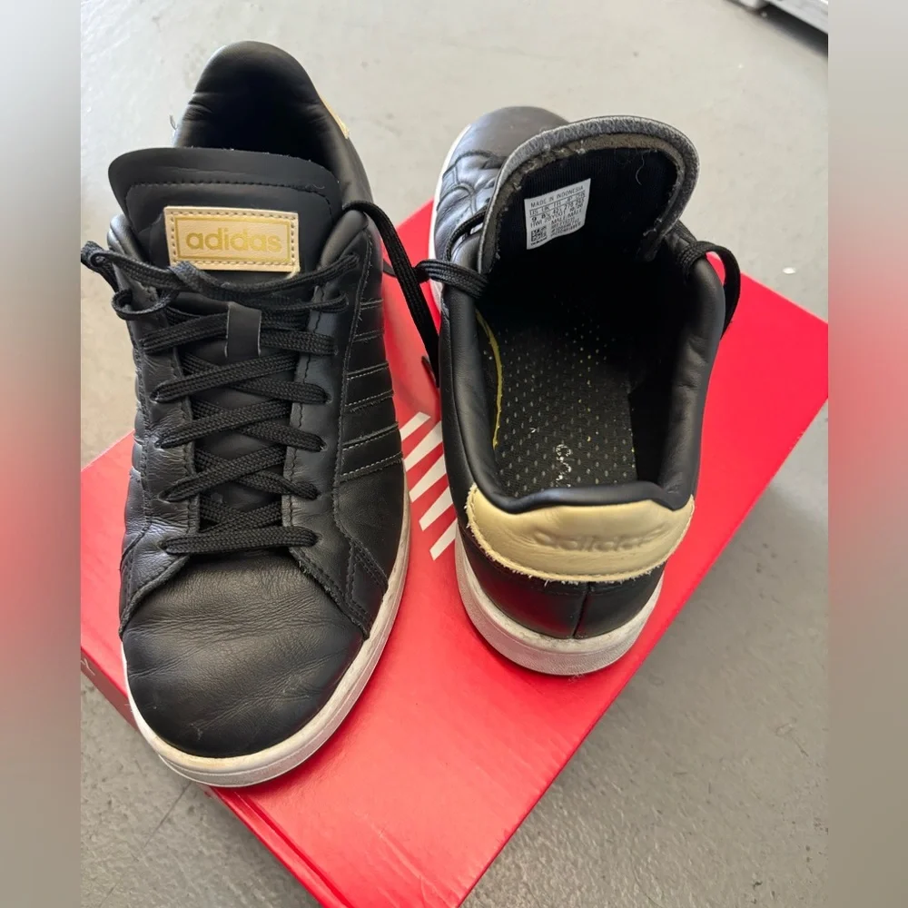 Black adidas mens Grand Court Sneaker - Picture 10 of 12
